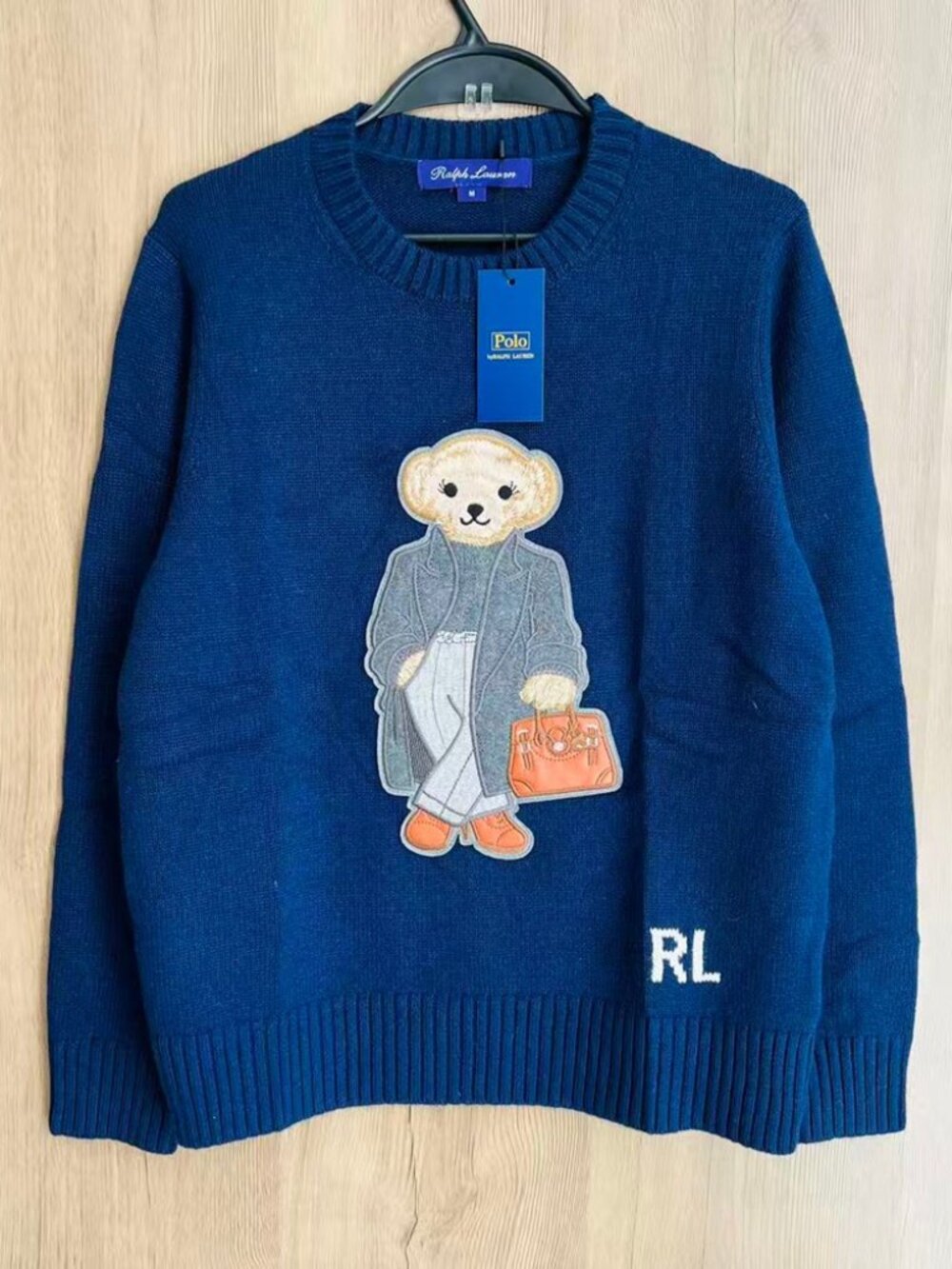 Ralph Lauren Polo Bear Navy Knit Sweater